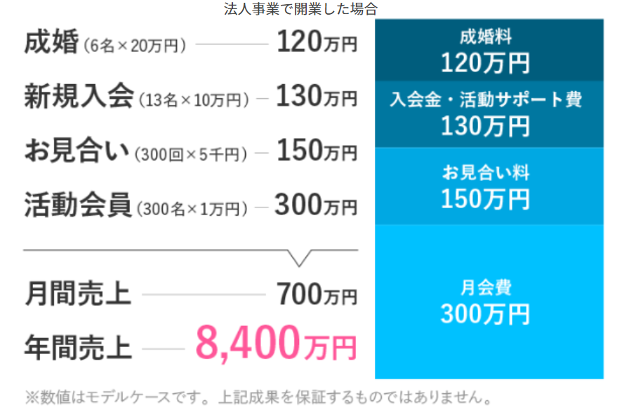 IBJで開業した法人の収益モデル