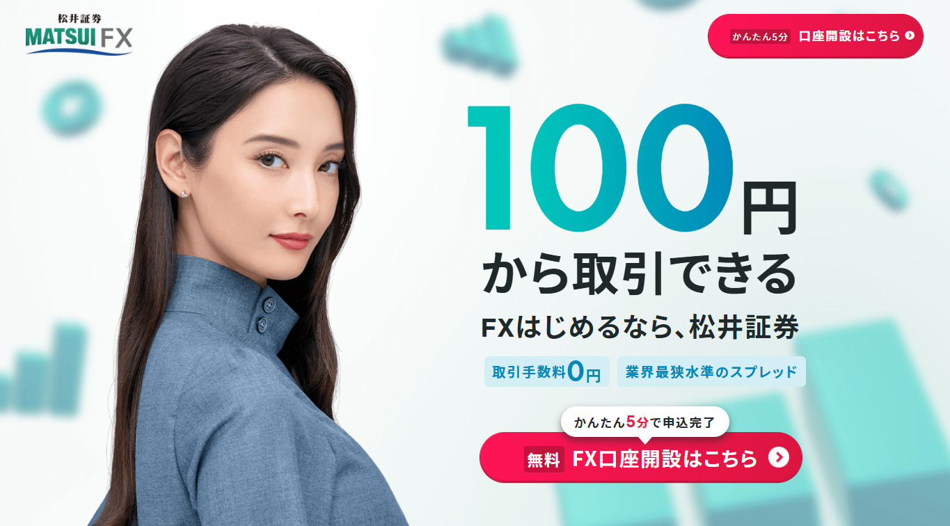 松井FXは100円から取引できる