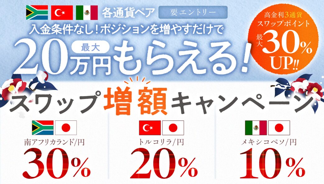 SBIFXトレードスワップ増額キャンペーン