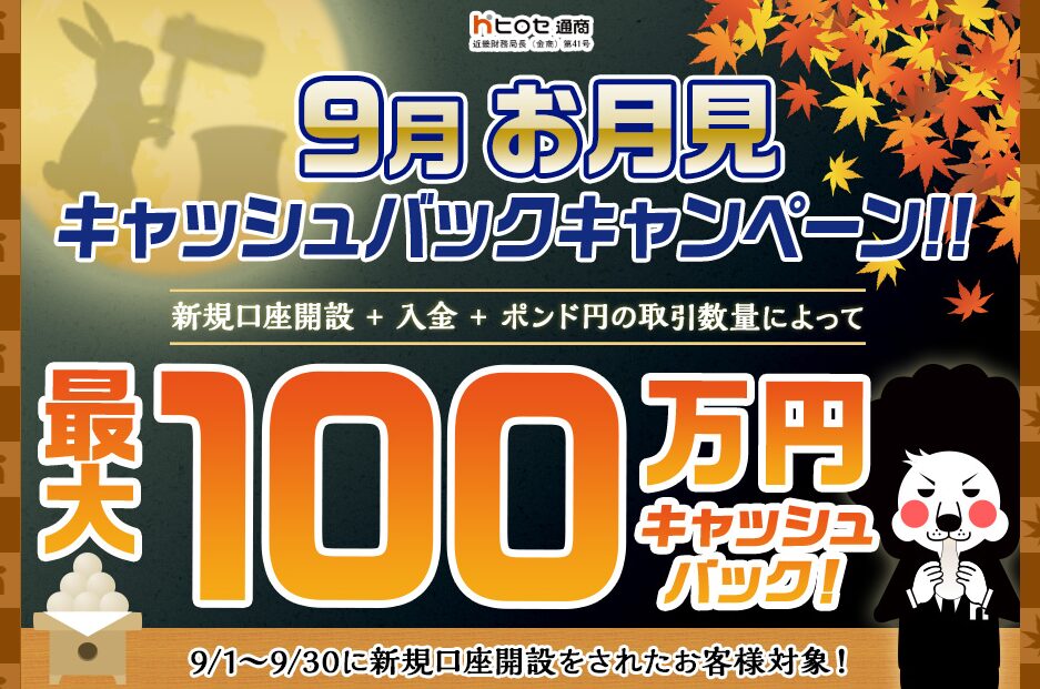 ヒロセ通商キャンペーン9月