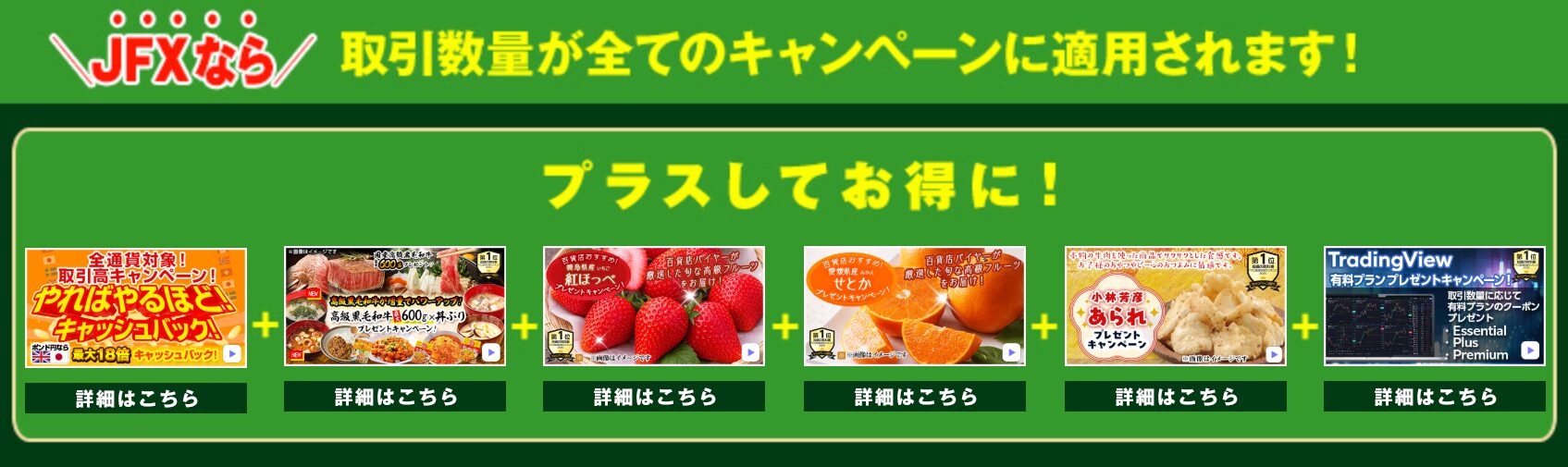 JFXのプラスでお得キャンペーン