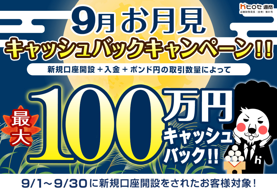 ヒロセ通商の9月のキャンペーン