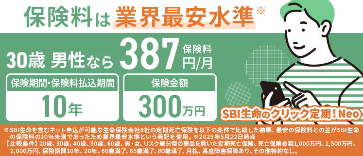 SBI生命定期保険バナー
