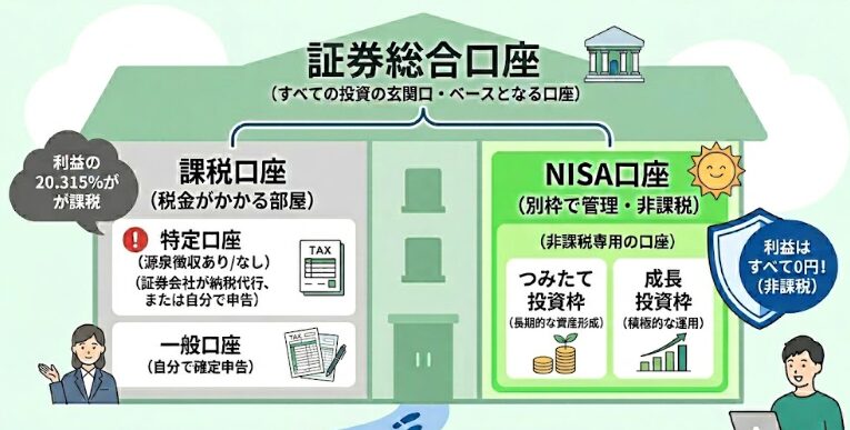 NISA口座と総合口座の違い