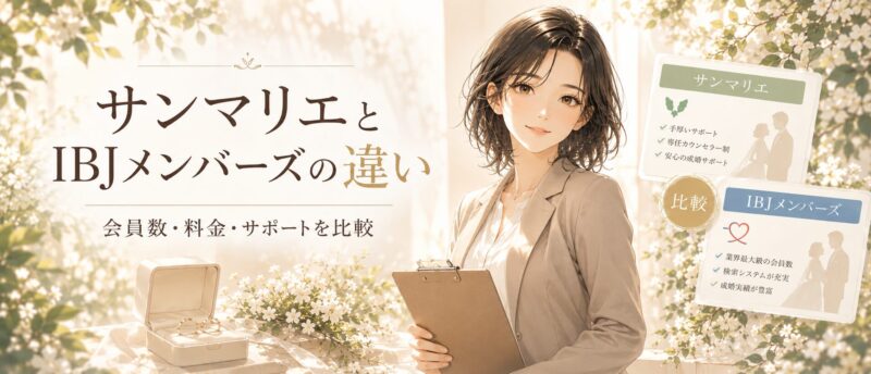 サンマリエとIBJメンバーズの違いを徹底比較！料金やサポートの差を押さえて理想の結婚を叶える方法